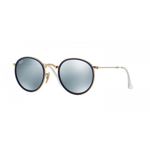 Ray-Ban RB 3517 001/30 48 Round Metal Unisex Güneş Gözlüğü - Thumbnail